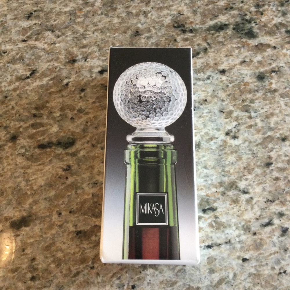 Mikasa crystal wine stopper. NEW